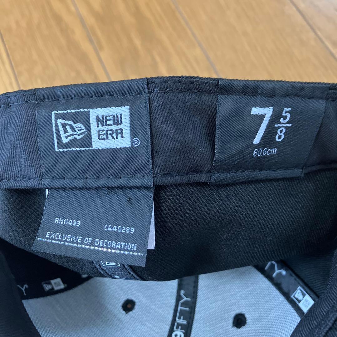 NEW ERA 59FIFTY ブラックキャップ 7 5/8