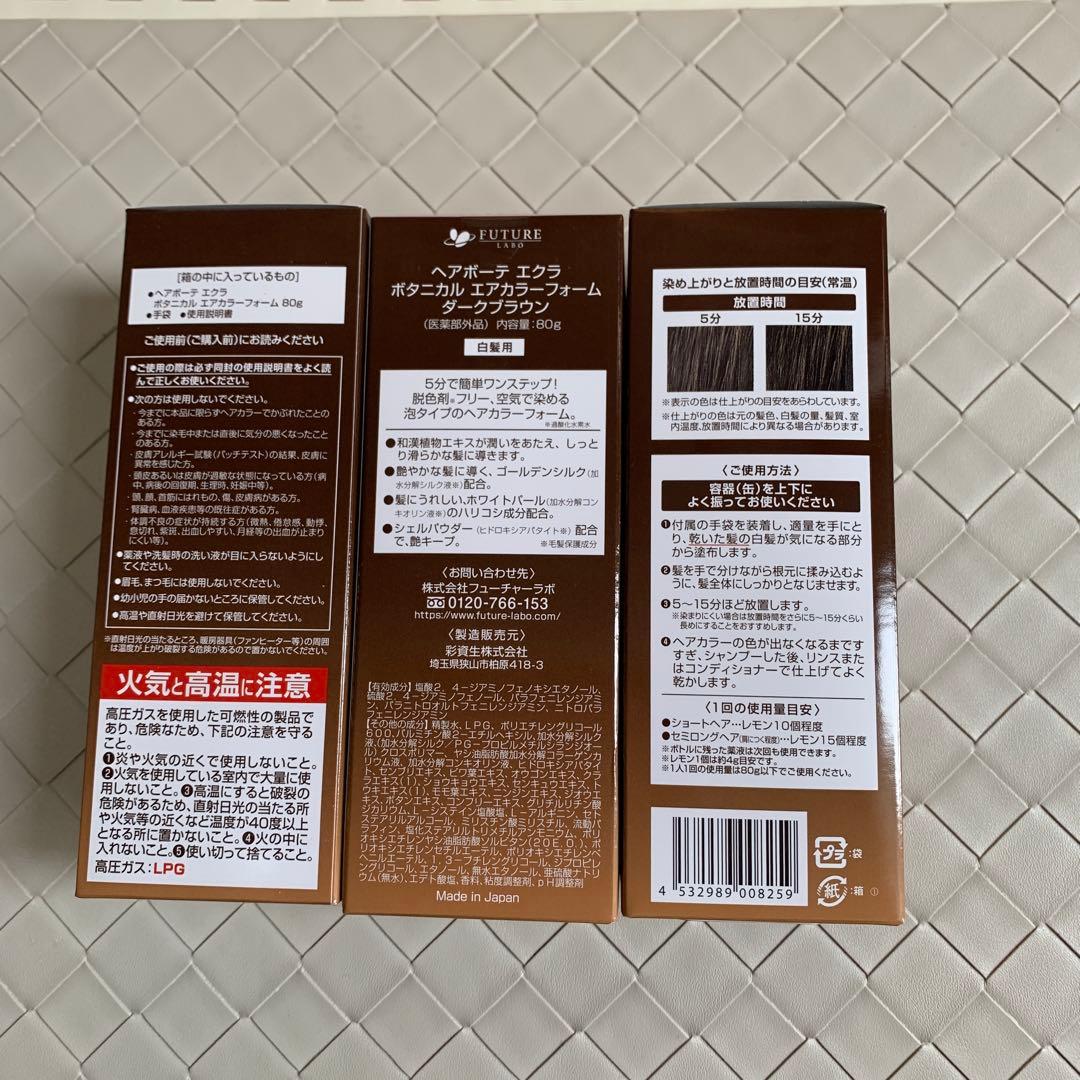 ヘアボーテ　エクラ　ボタニカル　エアカラーフォーム　ダークブラウン　80g