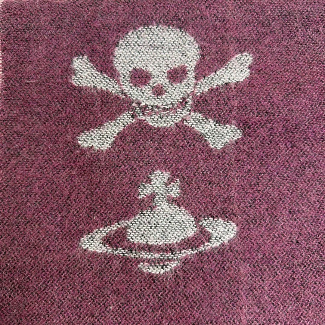 希少✨ Vivienne Westwood ドクロ オーブ マフラー ボルドー