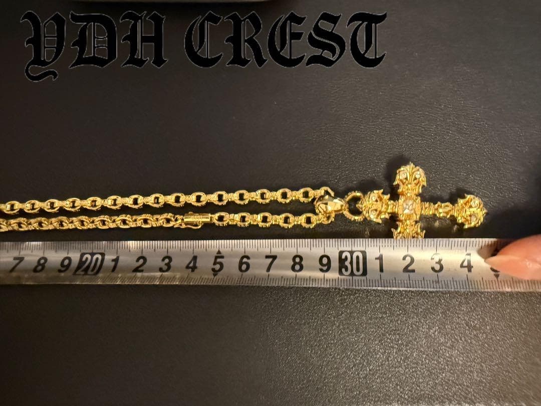 ⭐️CKRGT　22K金メッキS925　チャクラ型クロス＊ストーン　刻印有り