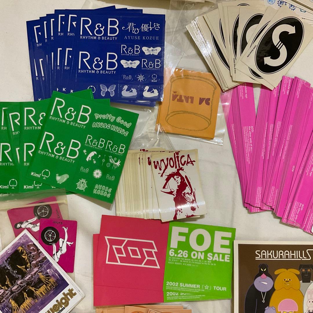処分　ビンテージ　レコード　CD リリース告知　ステッカー　大量。