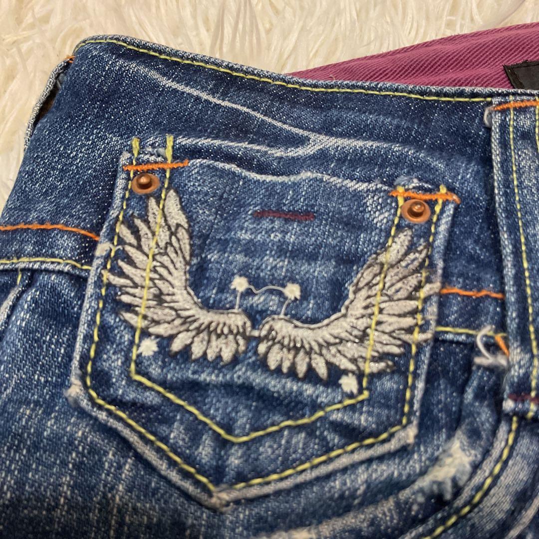 RED PEPPER デニム　ジーンズ　フレア　ブーツカット　刺繍　27