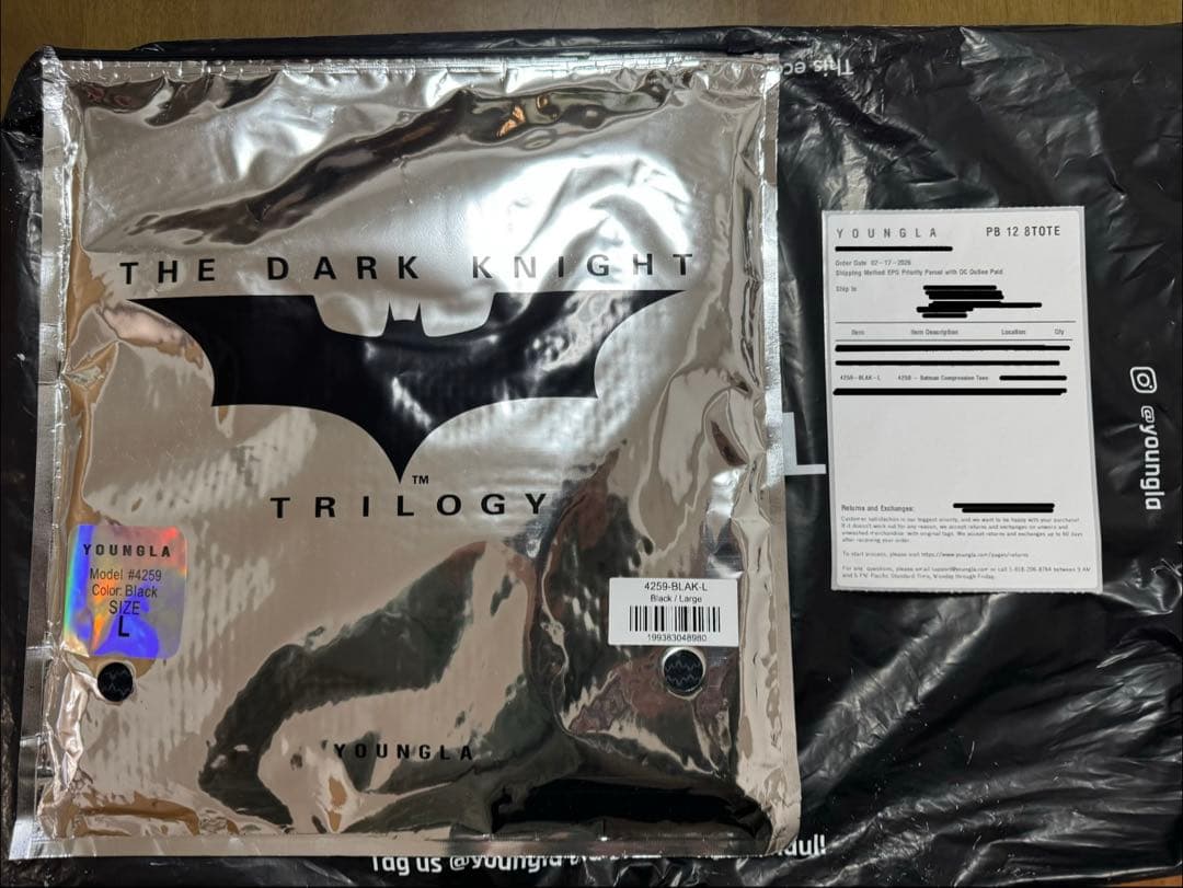 【新品未開封】 x Batman Black Size：L