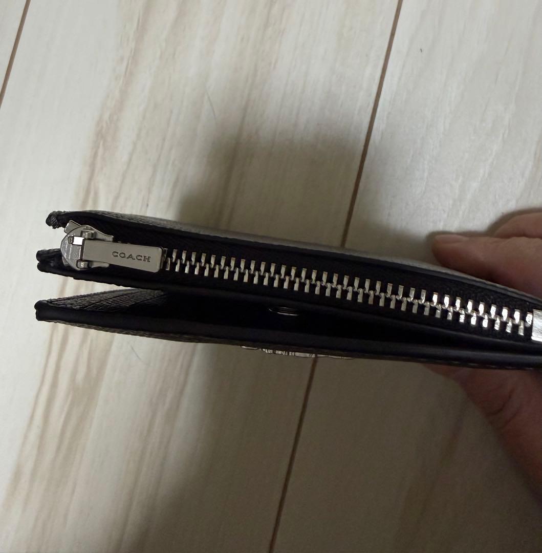 コーチ 2つ折り 財布 クロスグレインレザー CR983 SVBK