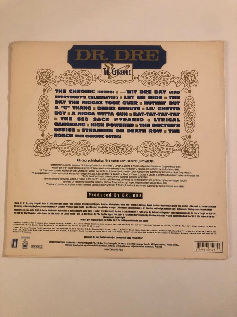 Dr. Dre / The Chronic / USオリジナル LP g-rap