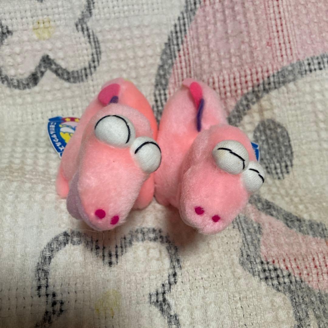 p*o様 昭和レトロ　バンダイ　ごきげんザウルス　プチアムール　ぬいぐるみ　2こ