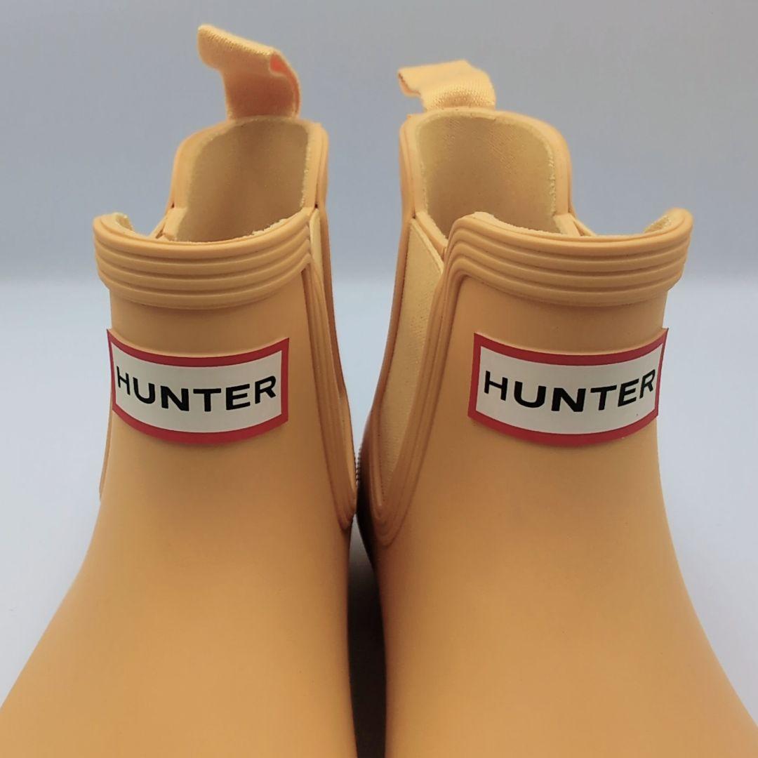【新品】HUNTER　希少カラー　イエロー　レインブーツ　チェルシー　EU37