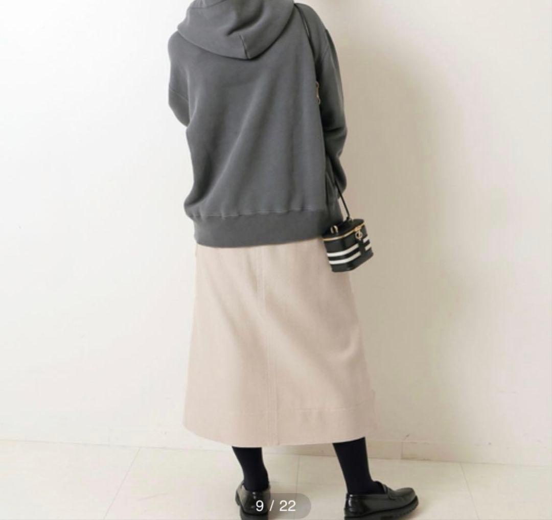 【未使用タグ付き】Spick&Span ビーバーメルトントラペーズスカート　40