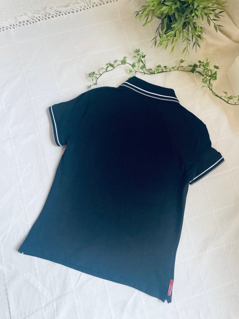 黒M 【極美品】PRADAプラダスポーツ ポロシャツ　ゴルフ　テニス