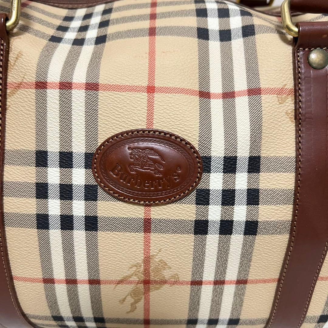 【美品】バーバリーズ　ボストンバッグ 2way ヴィンテージ　大容量　ベージュ