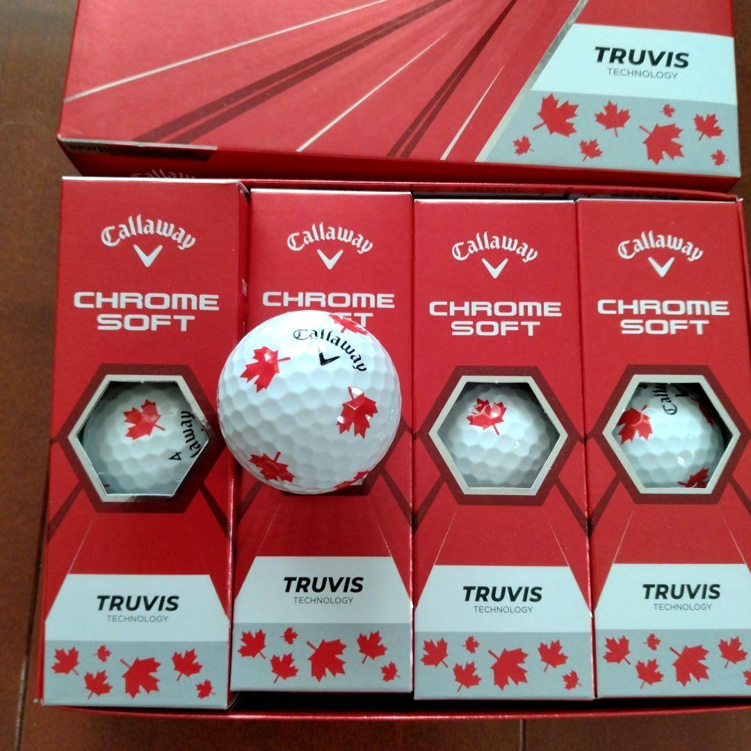 Callaway Chrome Soft ゴルフボール 1ダース　メープル柄