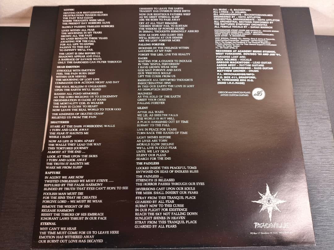 1991年 UK VILE 26 Paradise Lost Gothic