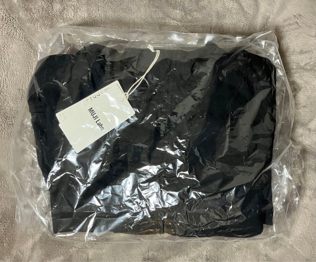 【muji labo】紳士　コットンライトキャンバス　フーデッドブルゾン L 黒