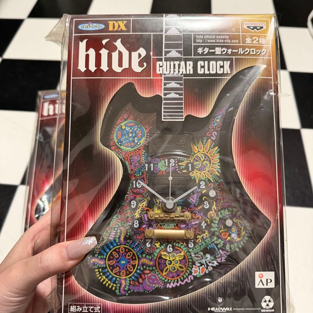hide ギター型 ウォールクロック 時計 2種セット