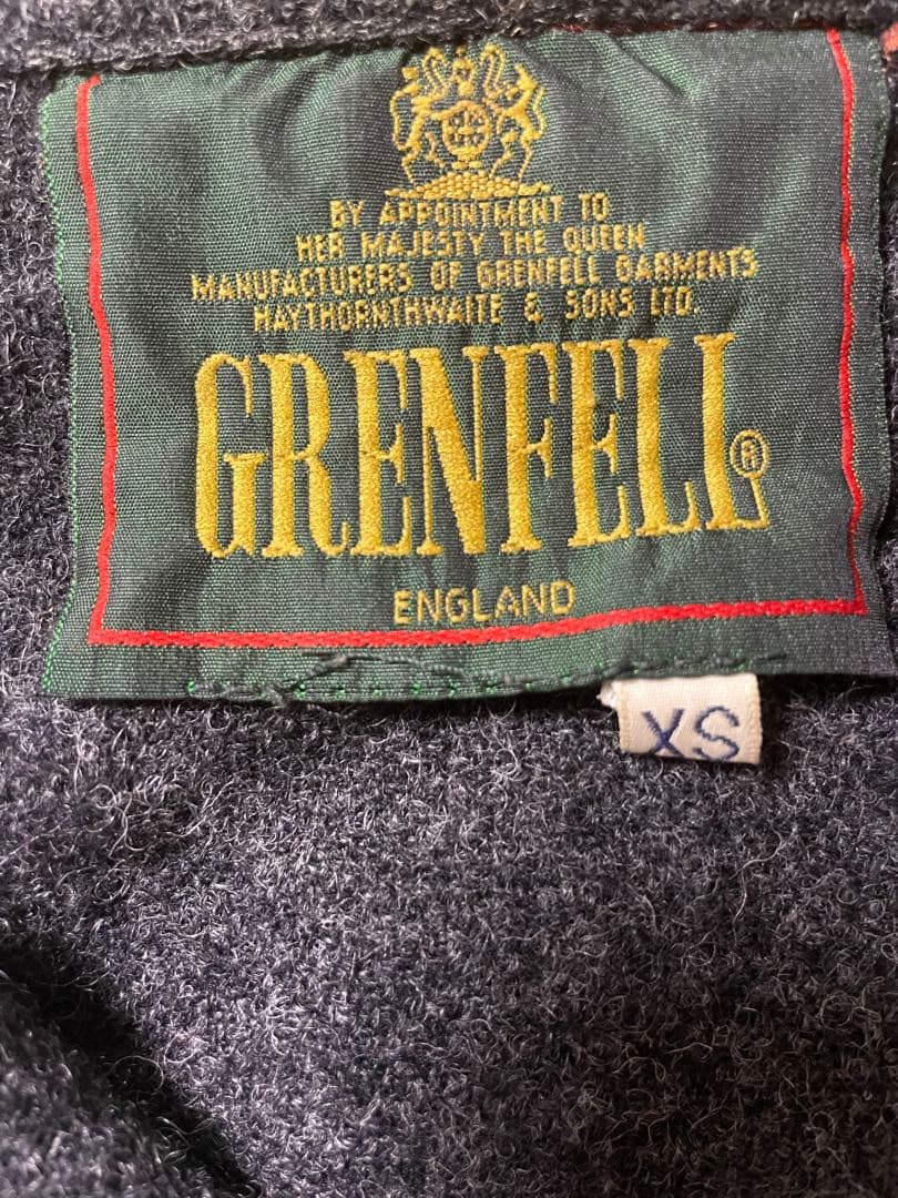 GRENFELL カバーオール　ツイード　ウール チャコールグレー