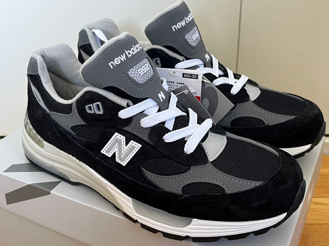 未使用 New Balance M992BK 26.5cm ブラック/グレー