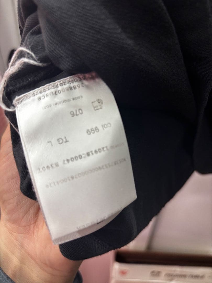 MONCLER ブラック Tシャツ Lサイズ