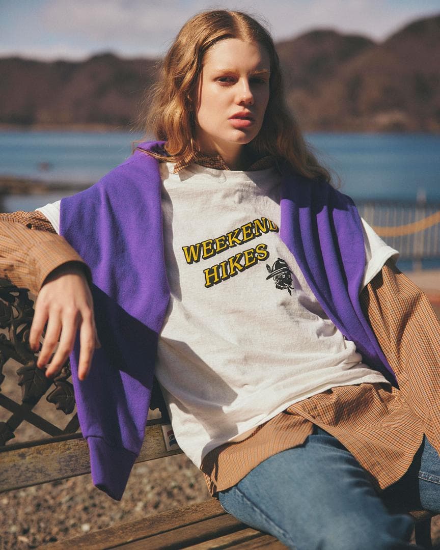 SHINZONE シンゾーン WEEKEND HIKES TEE 06 GRAY