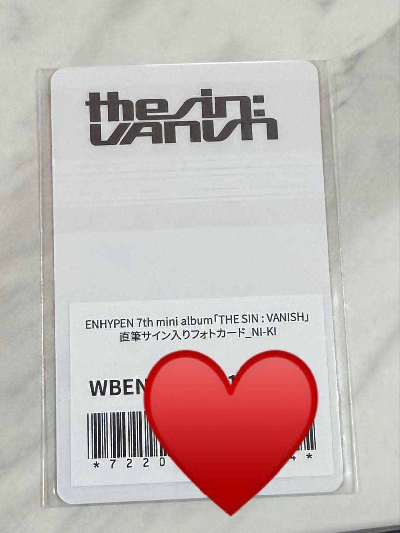 ENHYPEN THE SIN : VANISH 直筆 サイン入り トレカ ニキ