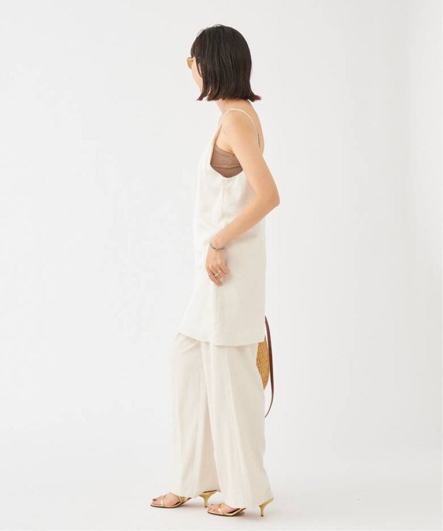 Plage 2024SS Satin Uneck キャミソール