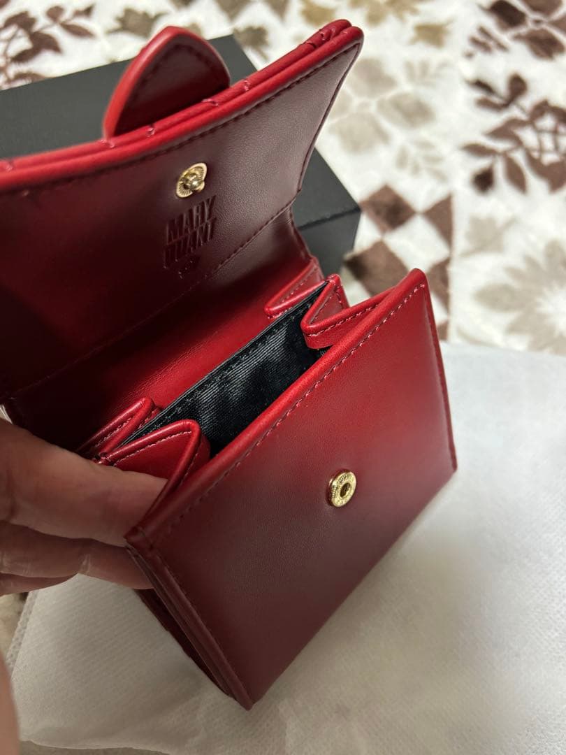 MARY QUANT 二つ折り財布 レッド