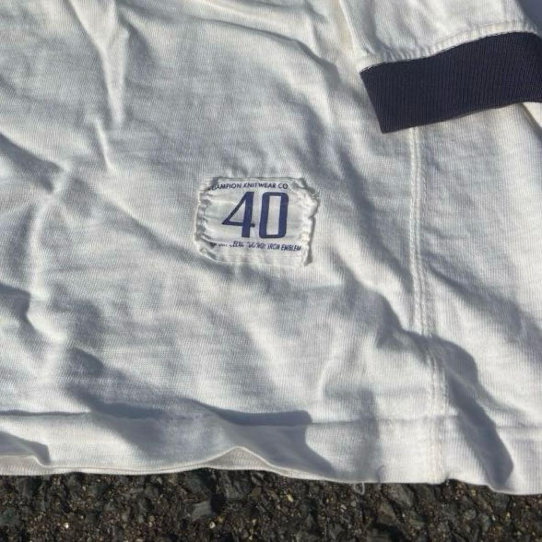 60s USA製 チャンピオン フットボール Tシャツ 40ビンテージ