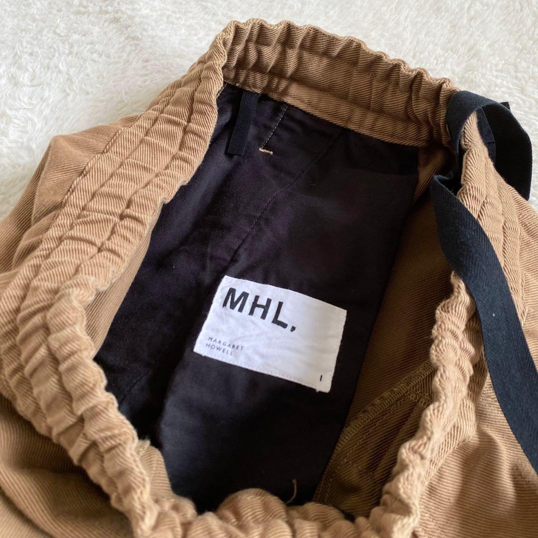 MHL. DRY COTTON OXFORD SKIRT チノ　ブラウン