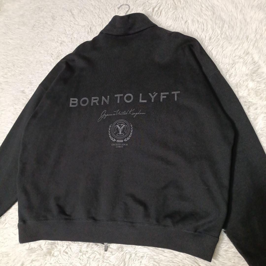 美品■LYFT オーバーサイズ コットンブルゾン　フルジップ ブルゾン　ブラック