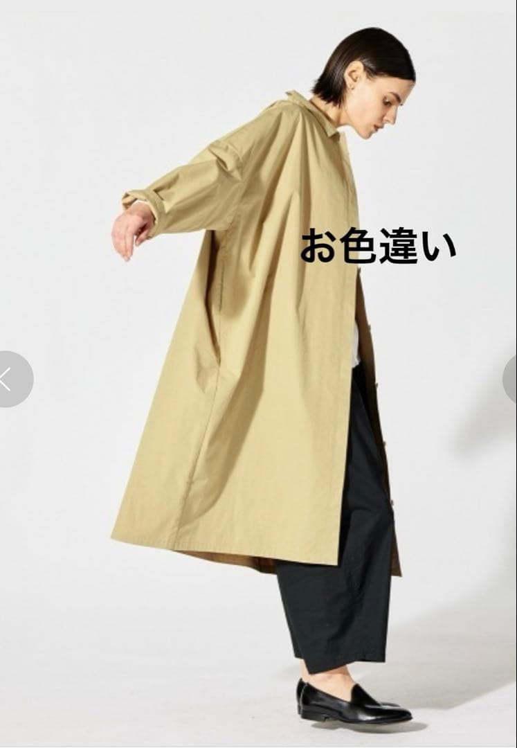 ミズイロインド　シャツライクコート　ネイビー　美品