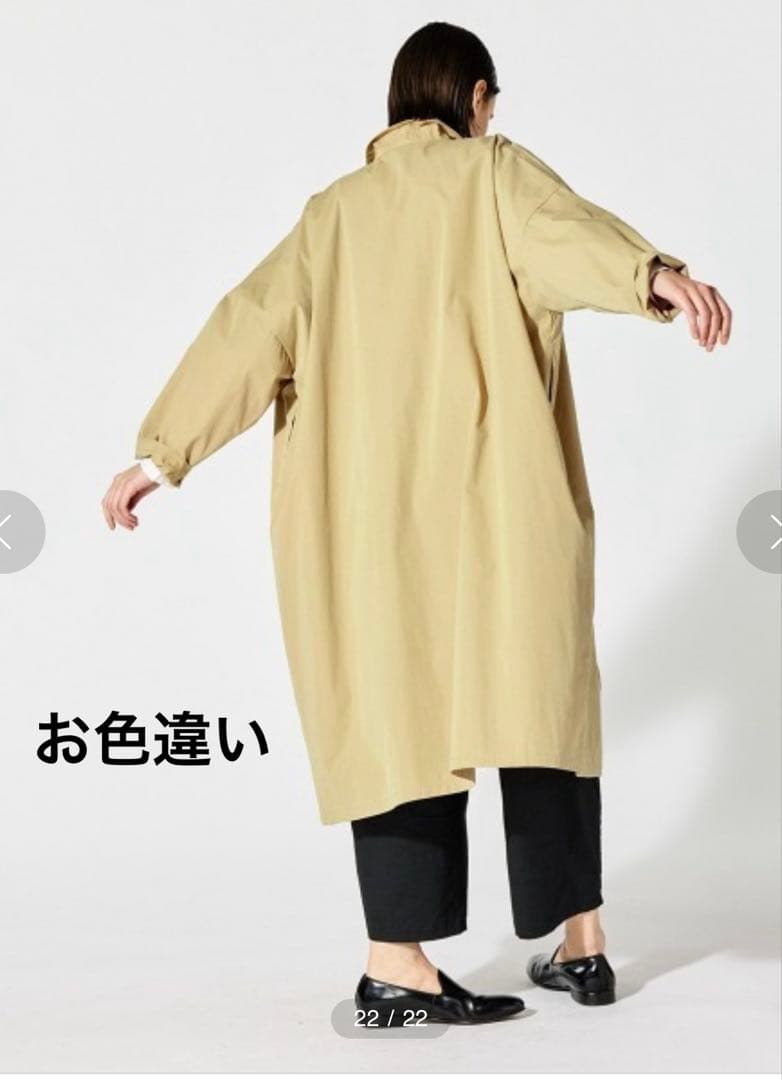 ミズイロインド　シャツライクコート　ネイビー　美品