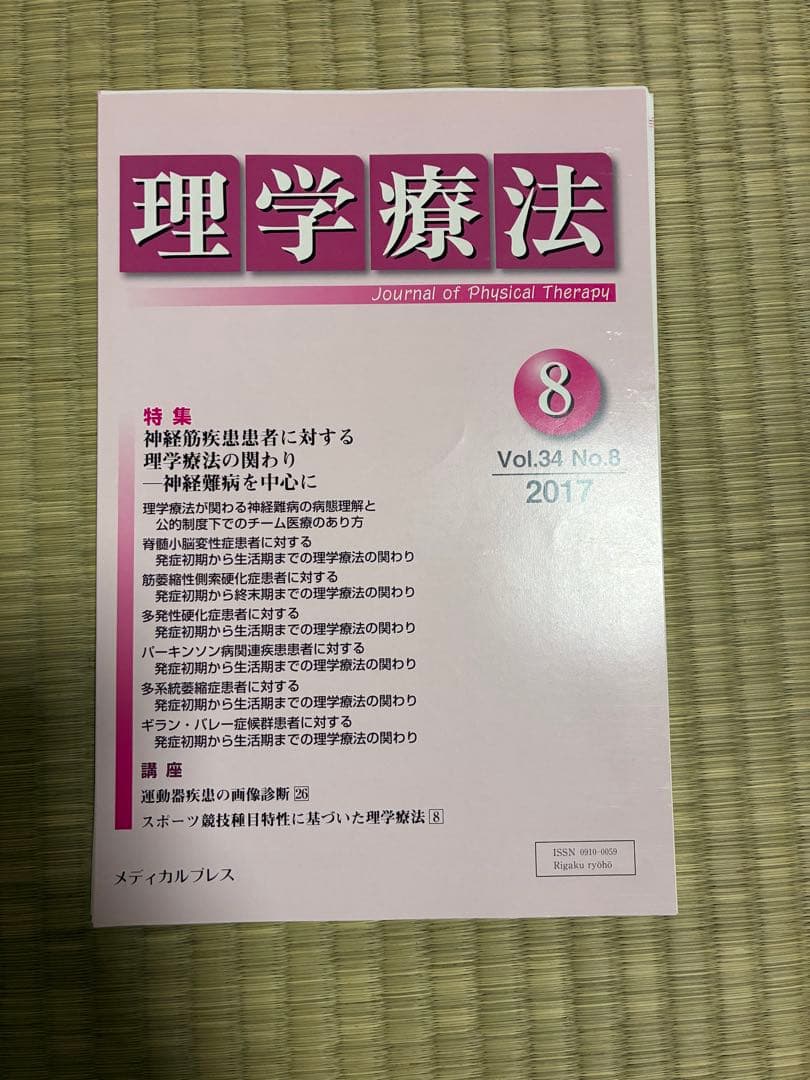 雑誌 理学療法 2017年度 第34巻 計11冊分 裁断済