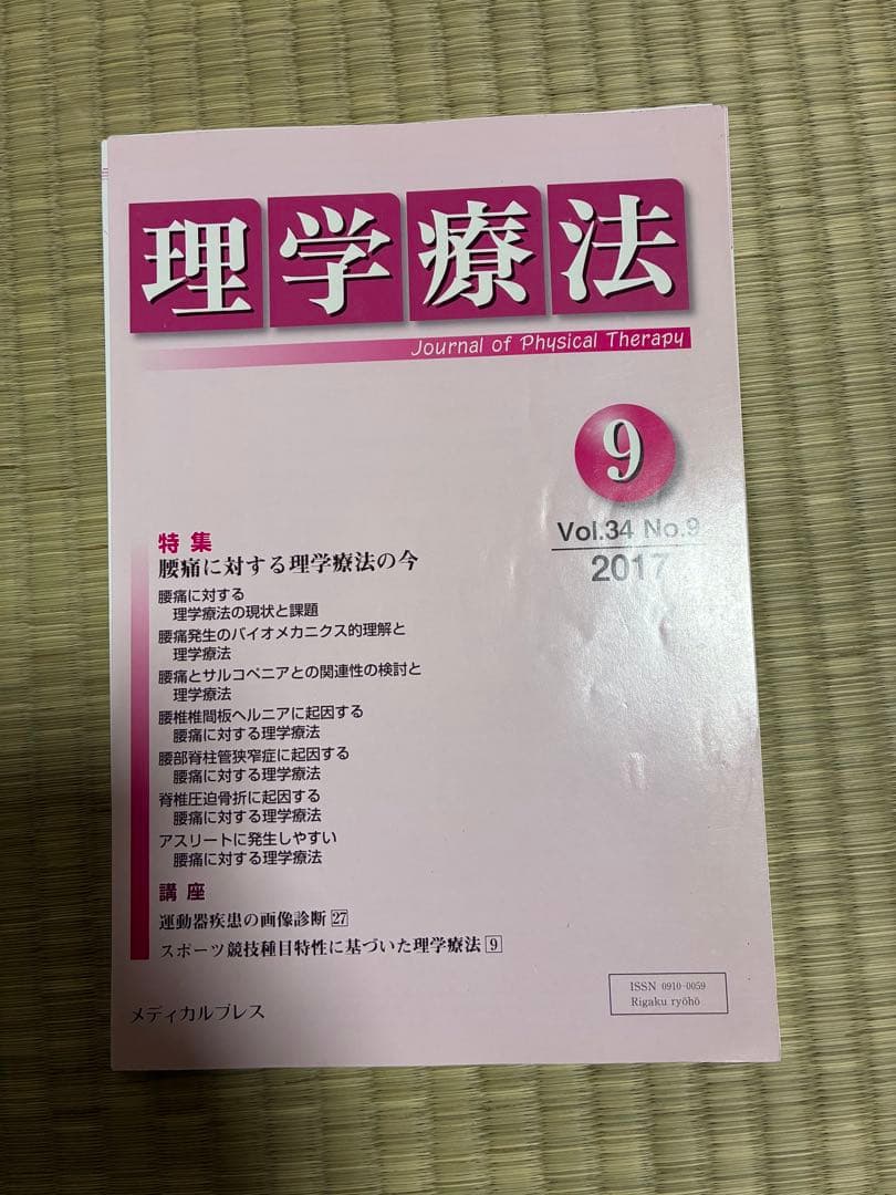雑誌 理学療法 2017年度 第34巻 計11冊分 裁断済