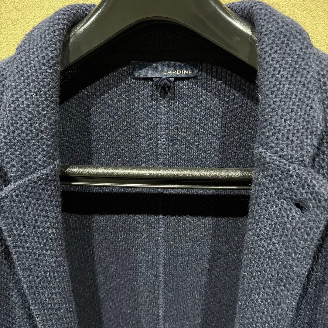 LARDINI ラルディーニ ニットジャケット S ネイビー ジャケット ニット