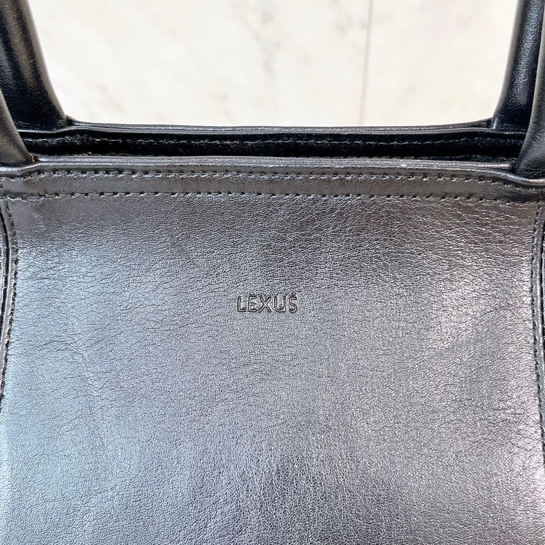 美品✨LEXUS レクサス ボストンバッグ ブラック 型押し 本革 旅行