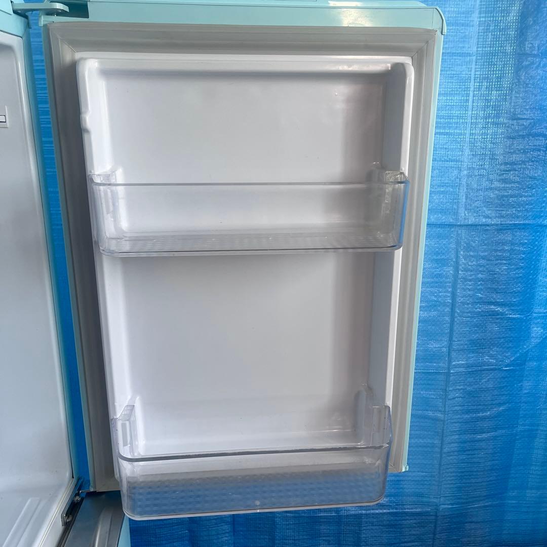 【アクアミント】レトロ 冷蔵庫150L 2ドア冷蔵庫 DR-C15AM