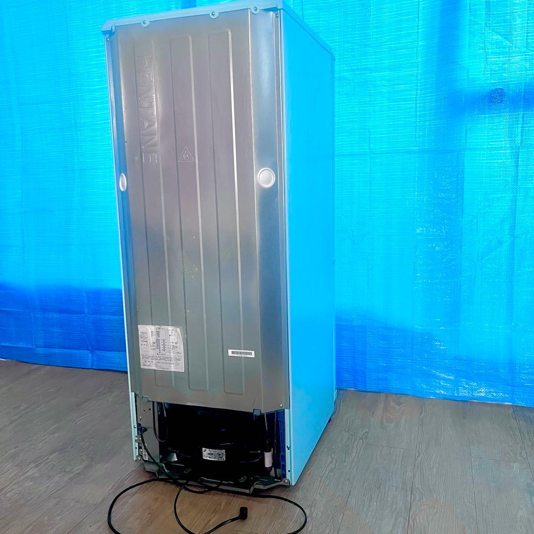 【アクアミント】レトロ 冷蔵庫150L 2ドア冷蔵庫 DR-C15AM