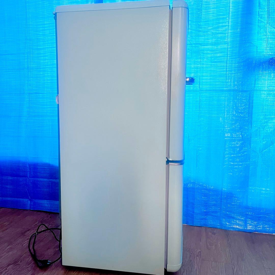 【アクアミント】レトロ 冷蔵庫150L 2ドア冷蔵庫 DR-C15AM