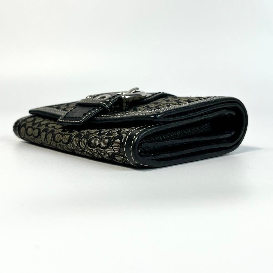 小物 Coach Soho Signature Flap Wallet Black