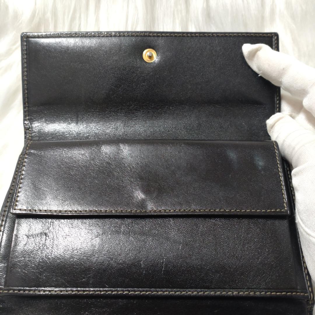 美品✨フェンディ 三つ折財布 ズッカ キャンパス レザーブラウン