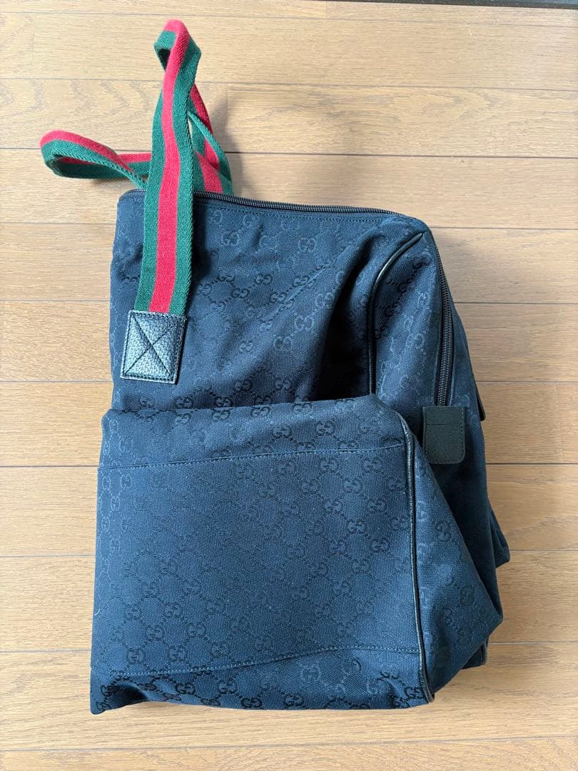 GUCCI ボストンバッグ ブラック GGパターン
