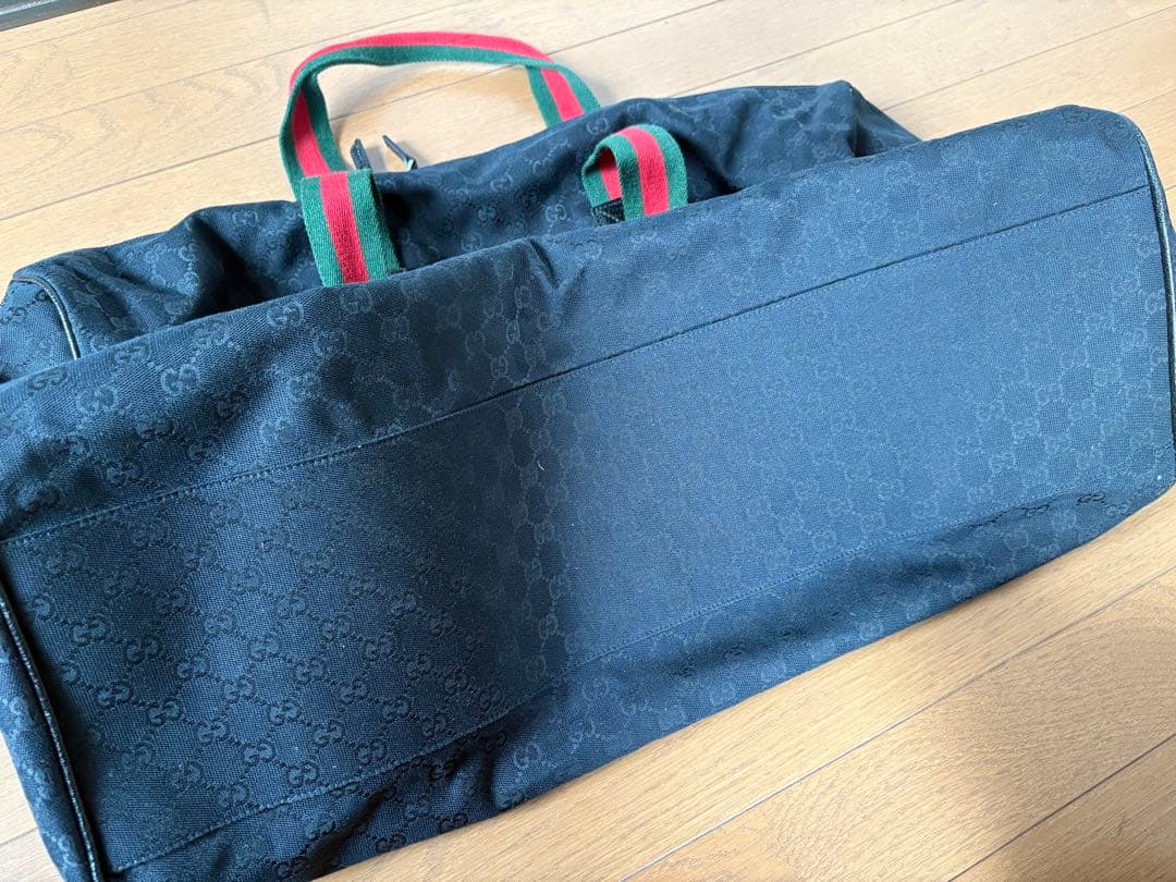 GUCCI ボストンバッグ ブラック GGパターン