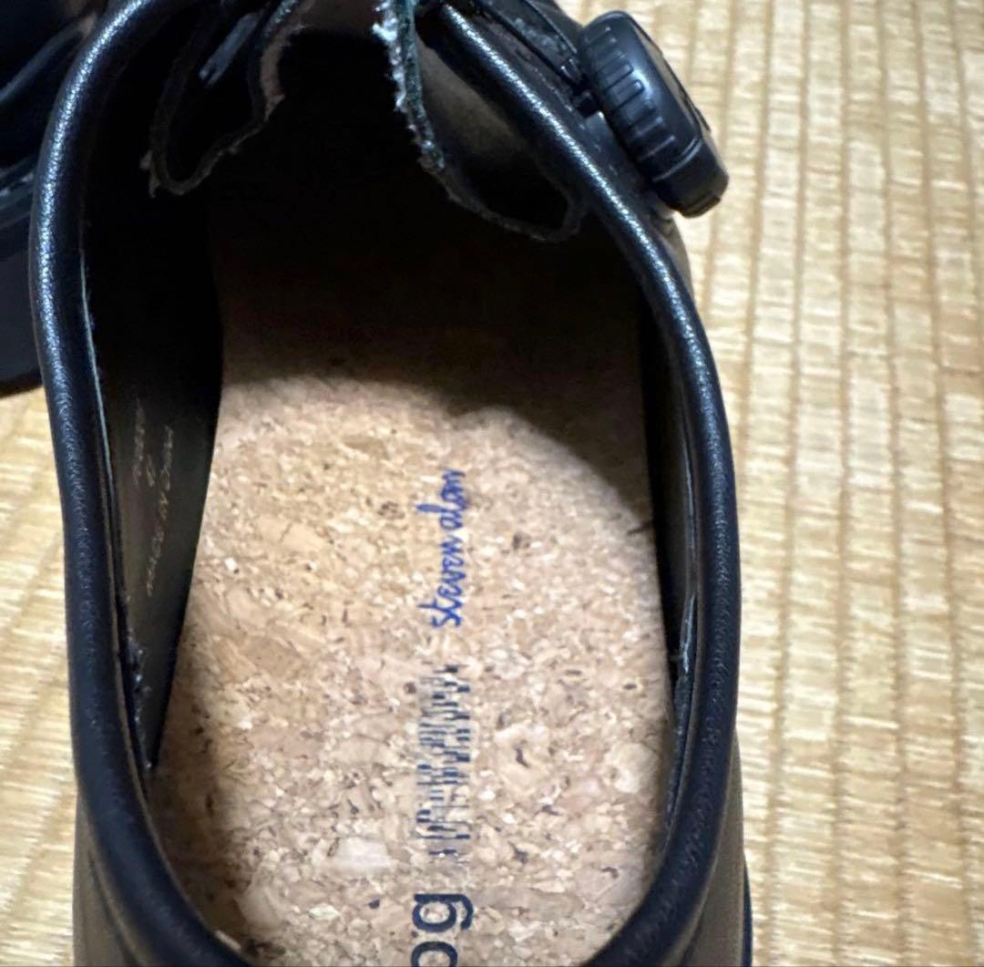 PG Steven Alan KNOCK BLACK LEATHER シューズ
