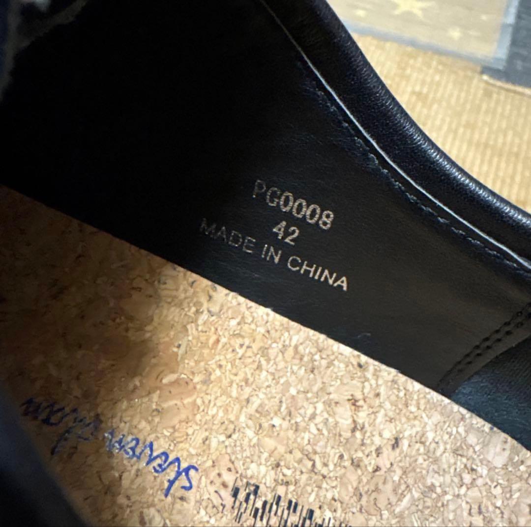 PG Steven Alan KNOCK BLACK LEATHER シューズ