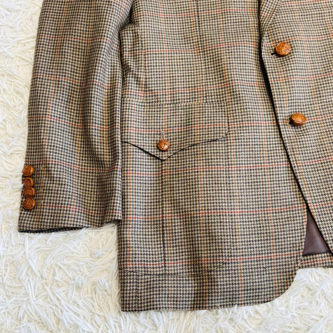 BURBERRY バーバリー テーラードジャケット 胡桃ボタン 千鳥柄 M