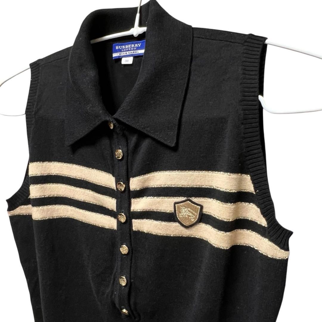 BURBERRY BLUE LABEL ノースリーブポロシャツ 38
