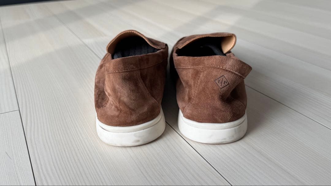 Loro Piana Summer walk ブラウン スエード スリッポン