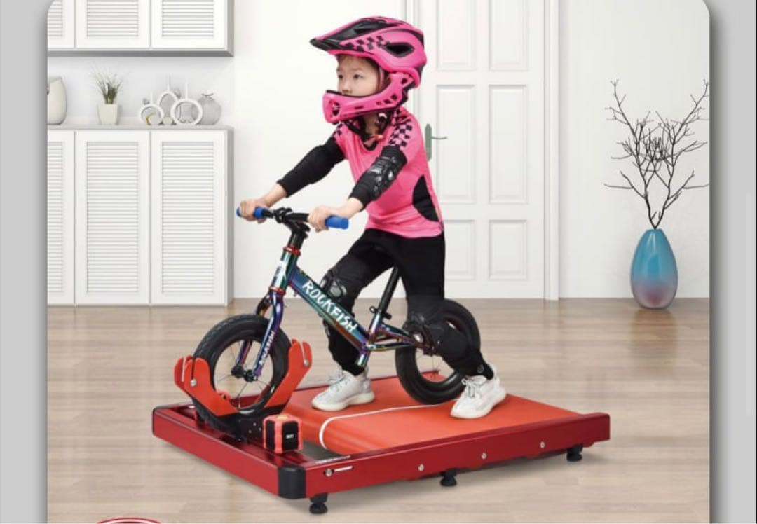 【ほぼ新品】※交渉可能　ランバイクトレーニングローラー 赤