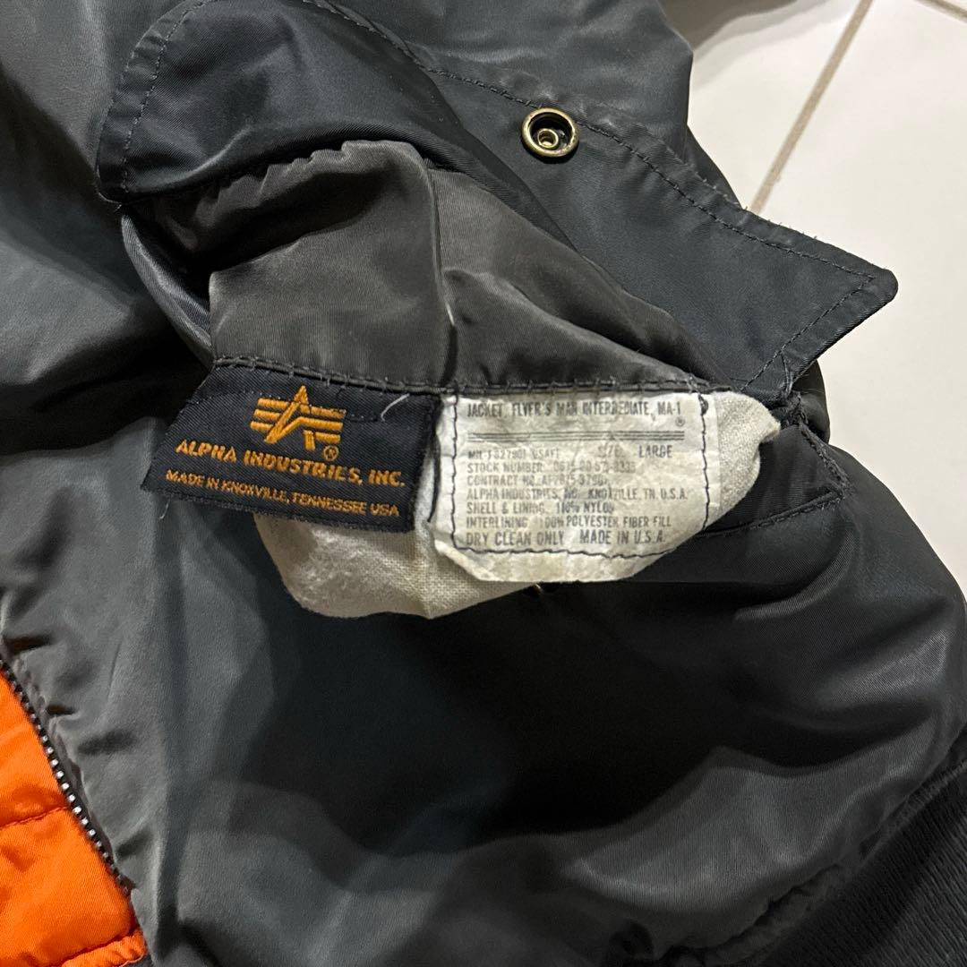 USA製 90年代 ALPHA INDUSTRIES MA-1 グレー系