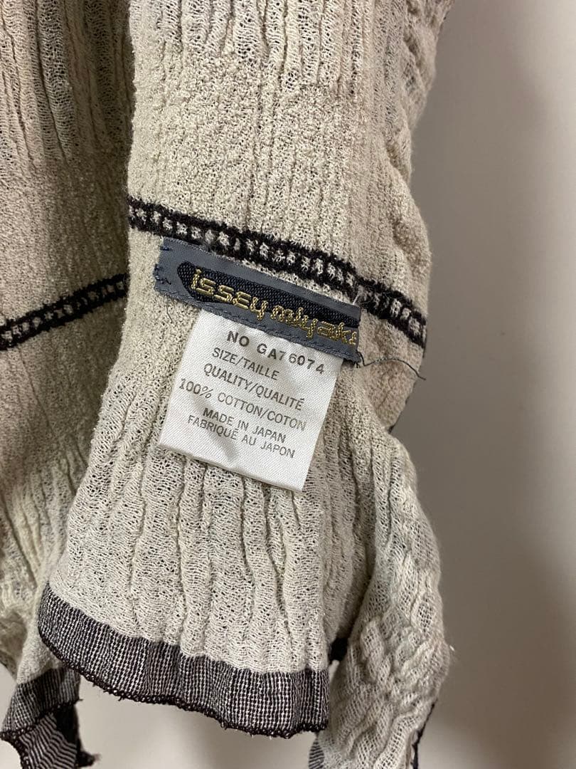 80s ISSEY MIYAKE 筆タグ ツートーン ショール