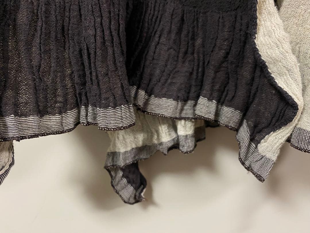 80s ISSEY MIYAKE 筆タグ ツートーン ショール